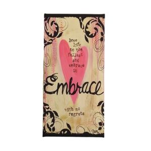 Embrace Love Life with No Regrets Canvas Wall Art